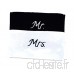 CharmingBoxes Set de serviettes « Mr. » et « Mrs. »   lot de 2  noir/blanc  30 x 50 cm  en coton  super idée de cadeau de fiançailles ou mariage pour un couple - B0763NR9X2